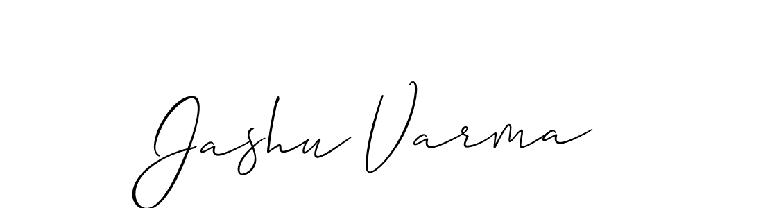 How to Draw Jashu Varma signature style? Allison_Script is a latest design signature styles for name Jashu Varma. Jashu Varma signature style 2 images and pictures png