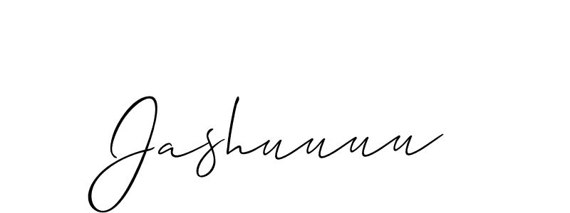 How to make Jashuuuu signature? Allison_Script is a professional autograph style. Create handwritten signature for Jashuuuu name. Jashuuuu signature style 2 images and pictures png