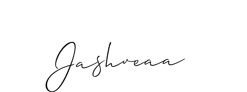 Create a beautiful signature design for name Jashveaa. With this signature (Allison_Script) fonts, you can make a handwritten signature for free. Jashveaa signature style 2 images and pictures png