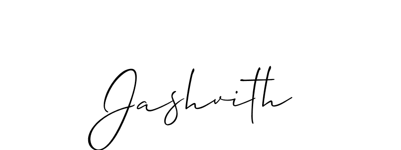 Design your own signature with our free online signature maker. With this signature software, you can create a handwritten (Allison_Script) signature for name Jashvith. Jashvith signature style 2 images and pictures png