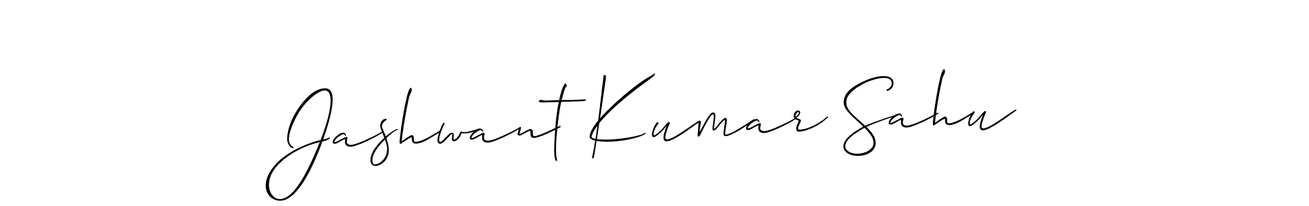 Also You can easily find your signature by using the search form. We will create Jashwant Kumar Sahu name handwritten signature images for you free of cost using Allison_Script sign style. Jashwant Kumar Sahu signature style 2 images and pictures png