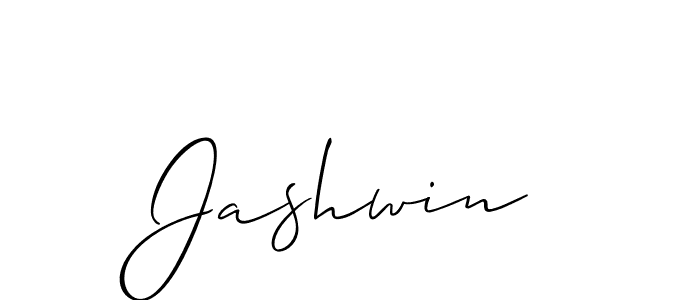 How to make Jashwin signature? Allison_Script is a professional autograph style. Create handwritten signature for Jashwin name. Jashwin signature style 2 images and pictures png