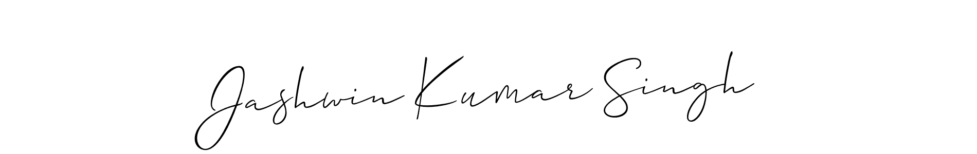 How to make Jashwin Kumar Singh name signature. Use Allison_Script style for creating short signs online. This is the latest handwritten sign. Jashwin Kumar Singh signature style 2 images and pictures png