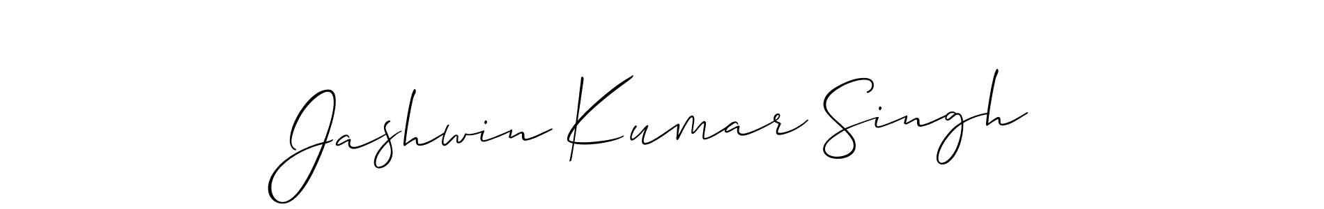 How to make Jashwin Kumar Singh name signature. Use Allison_Script style for creating short signs online. This is the latest handwritten sign. Jashwin Kumar Singh signature style 2 images and pictures png