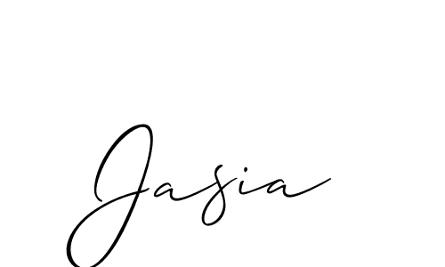 Design your own signature with our free online signature maker. With this signature software, you can create a handwritten (Allison_Script) signature for name Jasia. Jasia signature style 2 images and pictures png