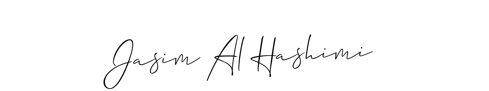 Allison_Script is a professional signature style that is perfect for those who want to add a touch of class to their signature. It is also a great choice for those who want to make their signature more unique. Get Jasim Al Hashimi name to fancy signature for free. Jasim Al Hashimi signature style 2 images and pictures png