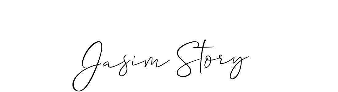 Jasim Story stylish signature style. Best Handwritten Sign (Allison_Script) for my name. Handwritten Signature Collection Ideas for my name Jasim Story. Jasim Story signature style 2 images and pictures png