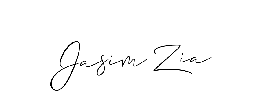 Jasim Zia stylish signature style. Best Handwritten Sign (Allison_Script) for my name. Handwritten Signature Collection Ideas for my name Jasim Zia. Jasim Zia signature style 2 images and pictures png