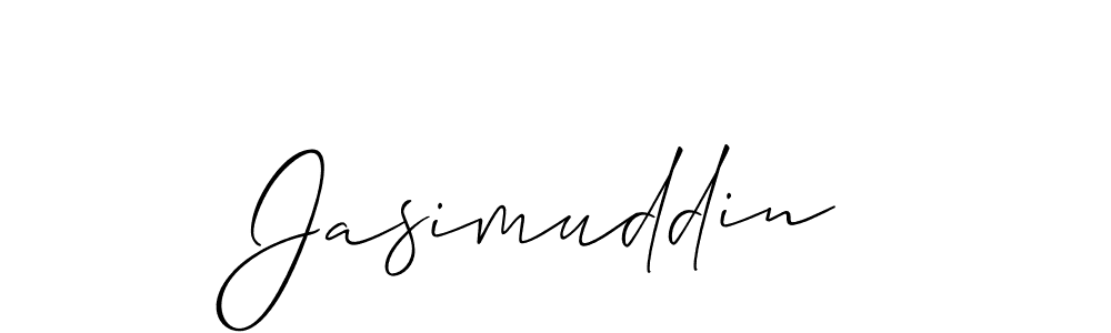 How to make Jasimuddin signature? Allison_Script is a professional autograph style. Create handwritten signature for Jasimuddin name. Jasimuddin signature style 2 images and pictures png
