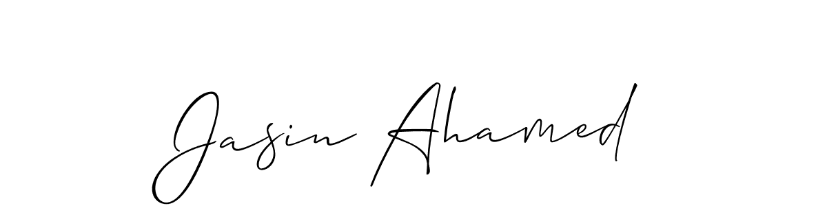 How to make Jasin Ahamed signature? Allison_Script is a professional autograph style. Create handwritten signature for Jasin Ahamed name. Jasin Ahamed signature style 2 images and pictures png