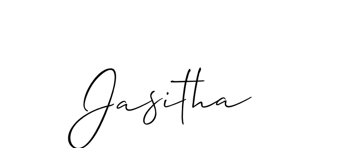 Design your own signature with our free online signature maker. With this signature software, you can create a handwritten (Allison_Script) signature for name Jasitha. Jasitha signature style 2 images and pictures png