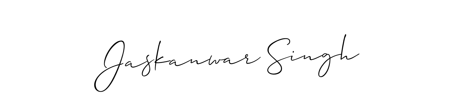 How to make Jaskanwar Singh signature? Allison_Script is a professional autograph style. Create handwritten signature for Jaskanwar Singh name. Jaskanwar Singh signature style 2 images and pictures png