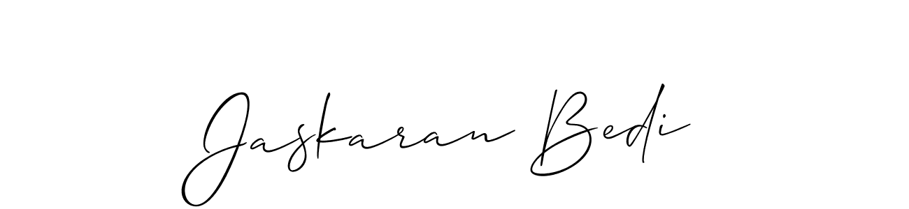 How to make Jaskaran Bedi signature? Allison_Script is a professional autograph style. Create handwritten signature for Jaskaran Bedi name. Jaskaran Bedi signature style 2 images and pictures png