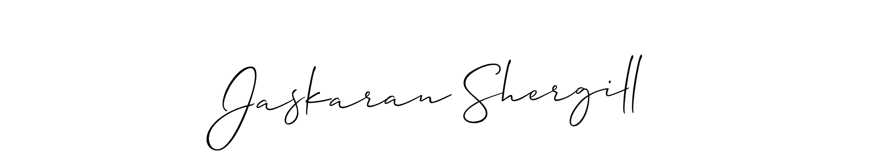 if you are searching for the best signature style for your name Jaskaran Shergill. so please give up your signature search. here we have designed multiple signature styles  using Allison_Script. Jaskaran Shergill signature style 2 images and pictures png