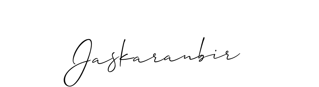 Make a beautiful signature design for name Jaskaranbir. With this signature (Allison_Script) style, you can create a handwritten signature for free. Jaskaranbir signature style 2 images and pictures png