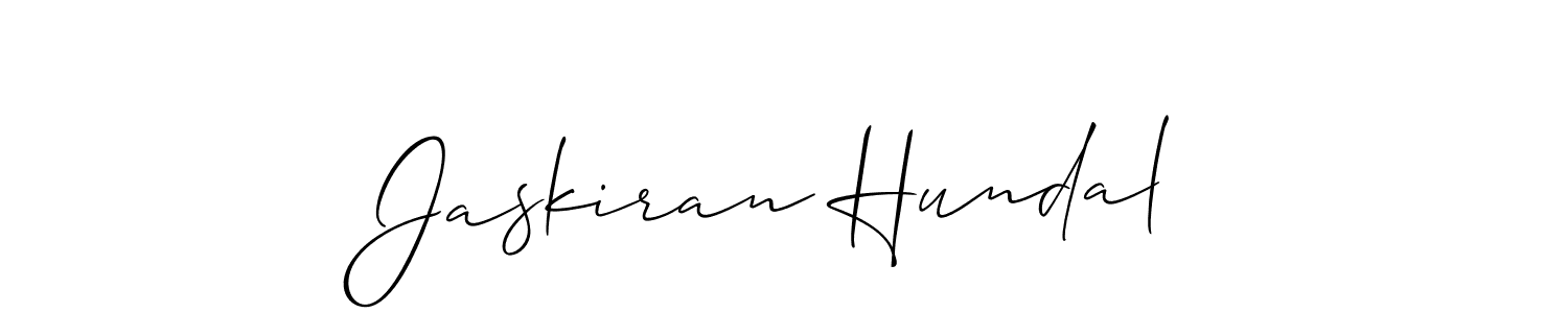 You should practise on your own different ways (Allison_Script) to write your name (Jaskiran Hundal) in signature. don't let someone else do it for you. Jaskiran Hundal signature style 2 images and pictures png