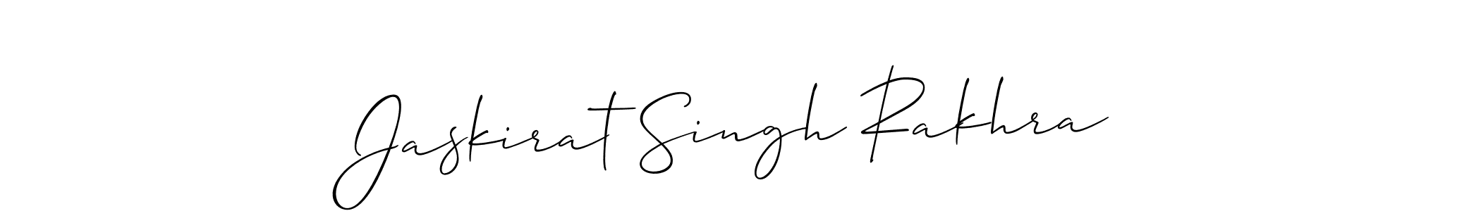 How to make Jaskirat Singh Rakhra name signature. Use Allison_Script style for creating short signs online. This is the latest handwritten sign. Jaskirat Singh Rakhra signature style 2 images and pictures png