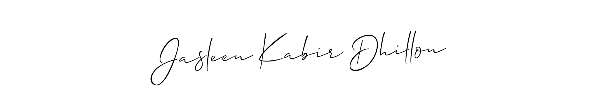 Design your own signature with our free online signature maker. With this signature software, you can create a handwritten (Allison_Script) signature for name Jasleen Kabir Dhillon. Jasleen Kabir Dhillon signature style 2 images and pictures png