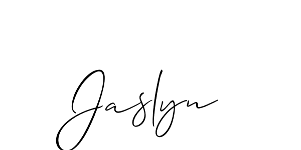 if you are searching for the best signature style for your name Jaslyn. so please give up your signature search. here we have designed multiple signature styles  using Allison_Script. Jaslyn signature style 2 images and pictures png