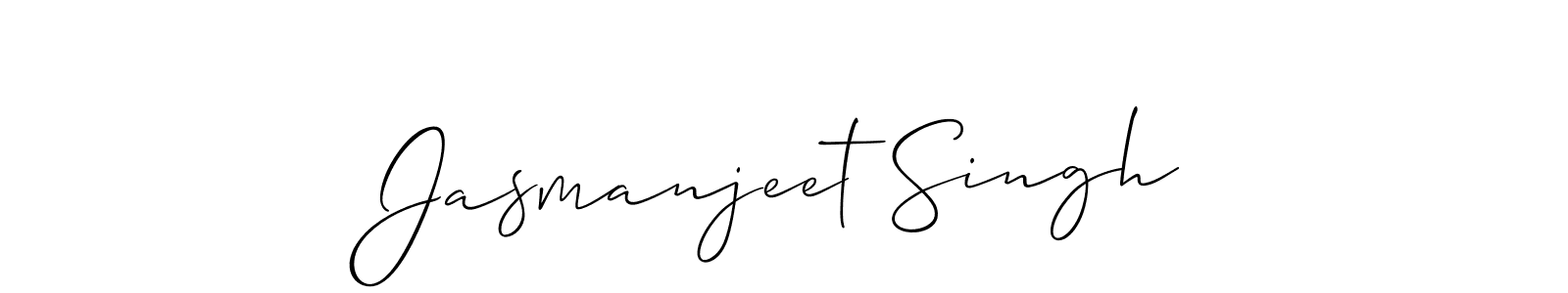 Make a beautiful signature design for name Jasmanjeet Singh. With this signature (Allison_Script) style, you can create a handwritten signature for free. Jasmanjeet Singh signature style 2 images and pictures png