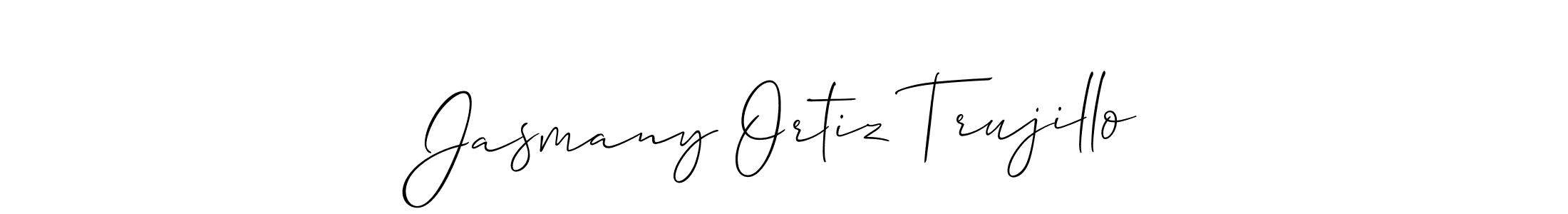 How to Draw Jasmany Ortiz Trujillo signature style? Allison_Script is a latest design signature styles for name Jasmany Ortiz Trujillo. Jasmany Ortiz Trujillo signature style 2 images and pictures png