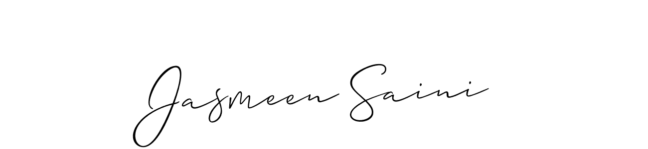 Create a beautiful signature design for name Jasmeen Saini. With this signature (Allison_Script) fonts, you can make a handwritten signature for free. Jasmeen Saini signature style 2 images and pictures png