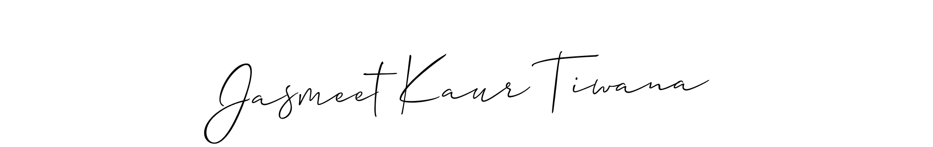 Use a signature maker to create a handwritten signature online. With this signature software, you can design (Allison_Script) your own signature for name Jasmeet Kaur Tiwana. Jasmeet Kaur Tiwana signature style 2 images and pictures png
