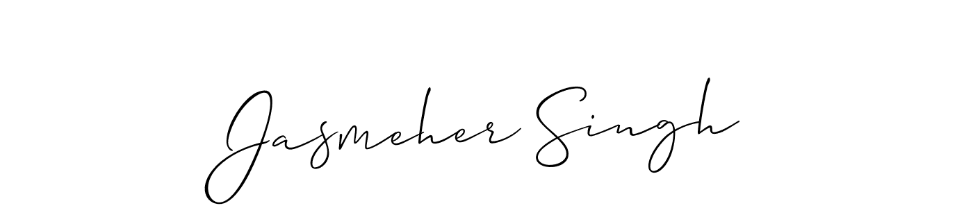 Use a signature maker to create a handwritten signature online. With this signature software, you can design (Allison_Script) your own signature for name Jasmeher Singh. Jasmeher Singh signature style 2 images and pictures png