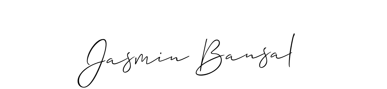 The best way (Allison_Script) to make a short signature is to pick only two or three words in your name. The name Jasmin Bansal include a total of six letters. For converting this name. Jasmin Bansal signature style 2 images and pictures png