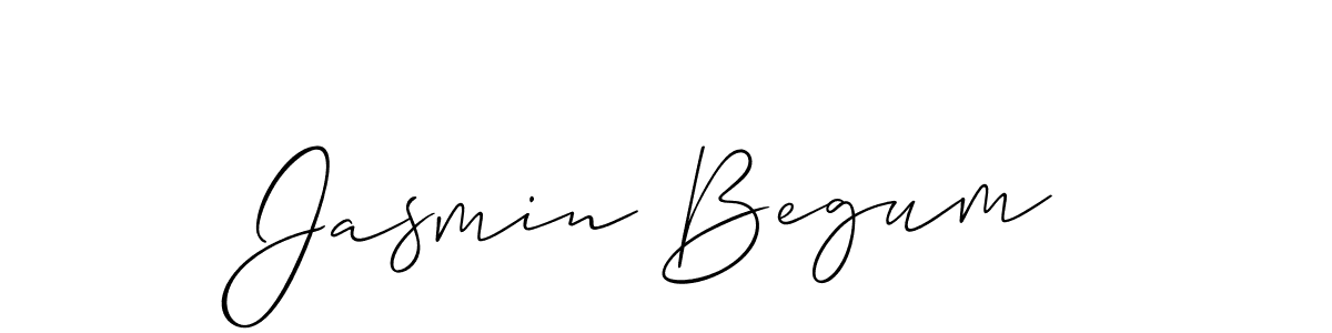 Also we have Jasmin Begum name is the best signature style. Create professional handwritten signature collection using Allison_Script autograph style. Jasmin Begum signature style 2 images and pictures png