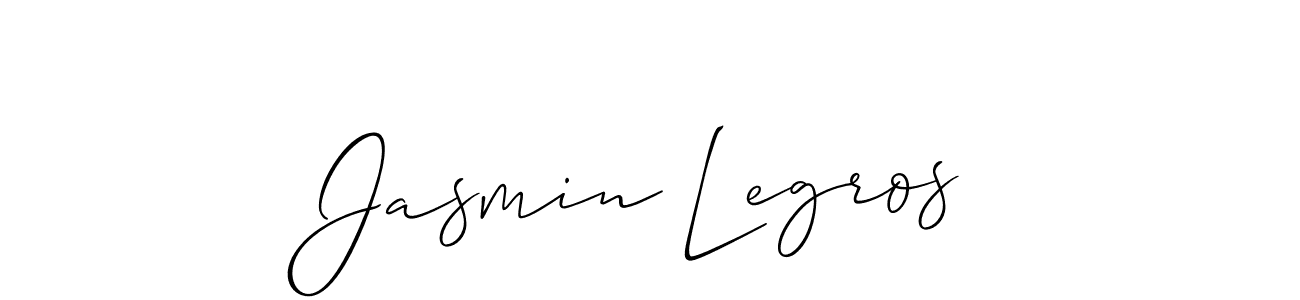 You should practise on your own different ways (Allison_Script) to write your name (Jasmin Legros) in signature. don't let someone else do it for you. Jasmin Legros signature style 2 images and pictures png