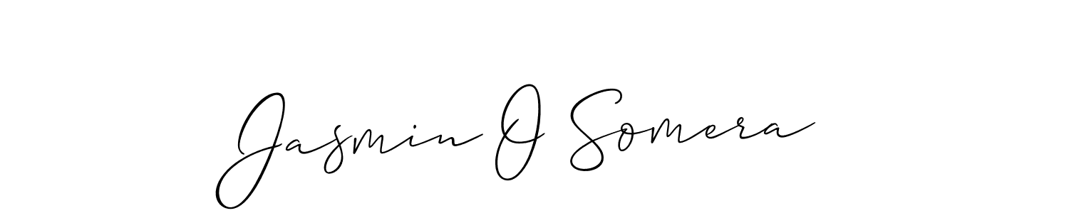 You should practise on your own different ways (Allison_Script) to write your name (Jasmin O Somera) in signature. don't let someone else do it for you. Jasmin O Somera signature style 2 images and pictures png