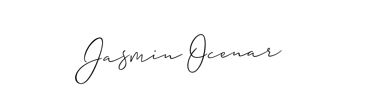 Use a signature maker to create a handwritten signature online. With this signature software, you can design (Allison_Script) your own signature for name Jasmin Ocenar. Jasmin Ocenar signature style 2 images and pictures png