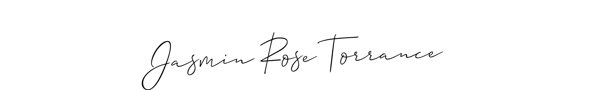 Jasmin Rose Torrance stylish signature style. Best Handwritten Sign (Allison_Script) for my name. Handwritten Signature Collection Ideas for my name Jasmin Rose Torrance. Jasmin Rose Torrance signature style 2 images and pictures png