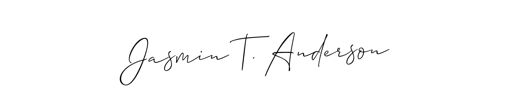 Check out images of Autograph of Jasmin T. Anderson name. Actor Jasmin T. Anderson Signature Style. Allison_Script is a professional sign style online. Jasmin T. Anderson signature style 2 images and pictures png