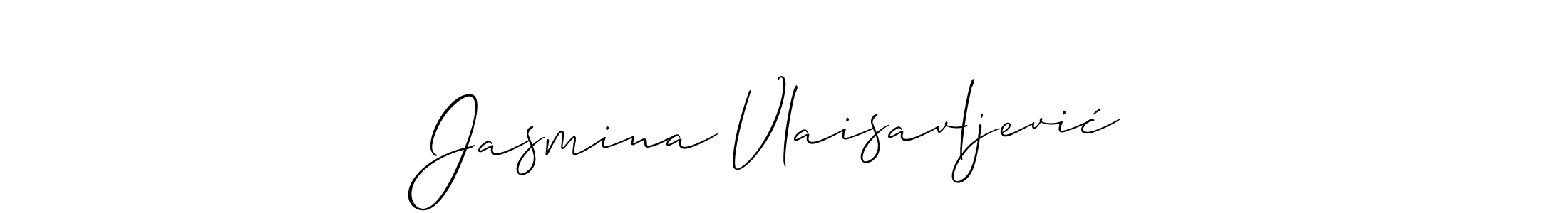It looks lik you need a new signature style for name Jasmina Vlaisavljević. Design unique handwritten (Allison_Script) signature with our free signature maker in just a few clicks. Jasmina Vlaisavljević signature style 2 images and pictures png