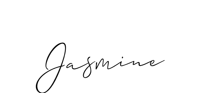 How to make Jasmine signature? Allison_Script is a professional autograph style. Create handwritten signature for Jasmine name. Jasmine signature style 2 images and pictures png