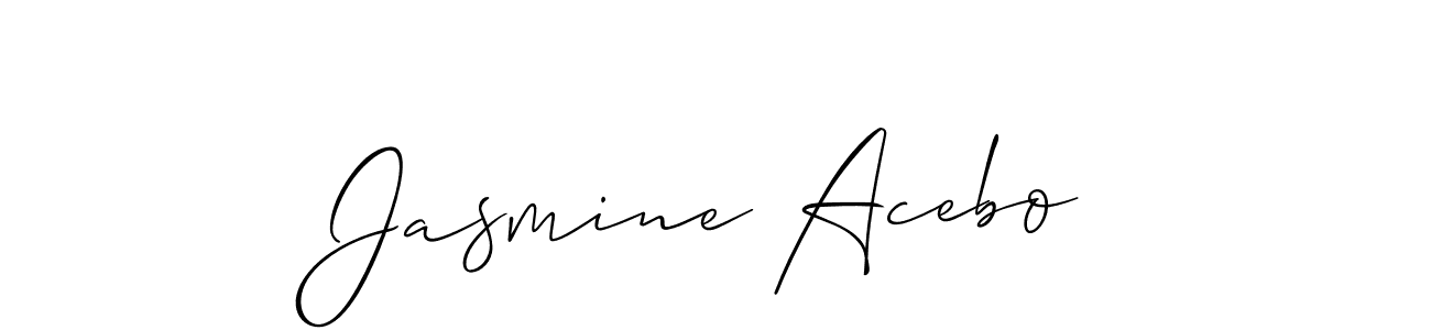 Create a beautiful signature design for name Jasmine Acebo. With this signature (Allison_Script) fonts, you can make a handwritten signature for free. Jasmine Acebo signature style 2 images and pictures png