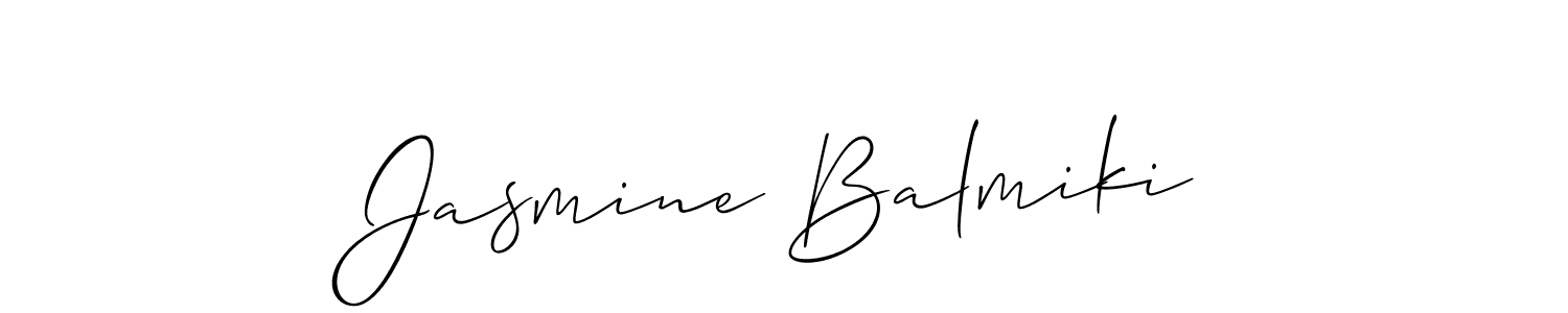Make a short Jasmine Balmiki signature style. Manage your documents anywhere anytime using Allison_Script. Create and add eSignatures, submit forms, share and send files easily. Jasmine Balmiki signature style 2 images and pictures png