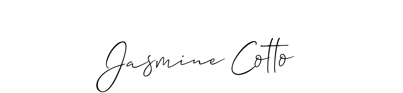 Design your own signature with our free online signature maker. With this signature software, you can create a handwritten (Allison_Script) signature for name Jasmine Cotto. Jasmine Cotto signature style 2 images and pictures png