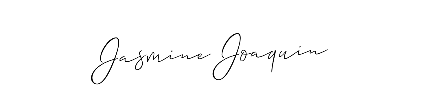 Make a beautiful signature design for name Jasmine Joaquin. With this signature (Allison_Script) style, you can create a handwritten signature for free. Jasmine Joaquin signature style 2 images and pictures png