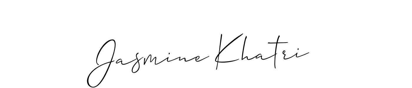 The best way (Allison_Script) to make a short signature is to pick only two or three words in your name. The name Jasmine Khatri include a total of six letters. For converting this name. Jasmine Khatri signature style 2 images and pictures png