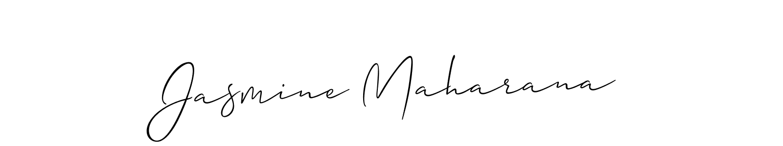 Make a beautiful signature design for name Jasmine Maharana. With this signature (Allison_Script) style, you can create a handwritten signature for free. Jasmine Maharana signature style 2 images and pictures png