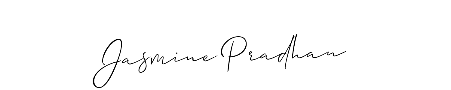 How to Draw Jasmine Pradhan signature style? Allison_Script is a latest design signature styles for name Jasmine Pradhan. Jasmine Pradhan signature style 2 images and pictures png