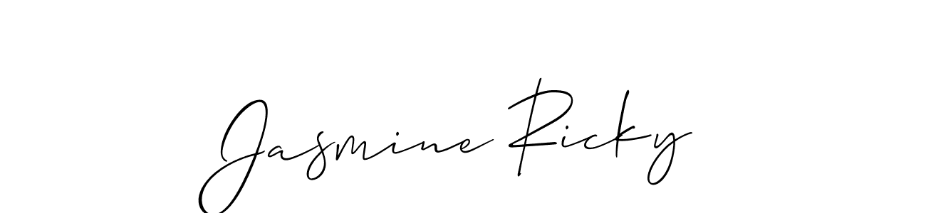 Use a signature maker to create a handwritten signature online. With this signature software, you can design (Allison_Script) your own signature for name Jasmine Ricky. Jasmine Ricky signature style 2 images and pictures png