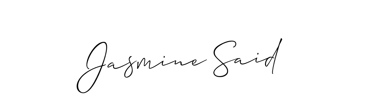 How to Draw Jasmine Said signature style? Allison_Script is a latest design signature styles for name Jasmine Said. Jasmine Said signature style 2 images and pictures png