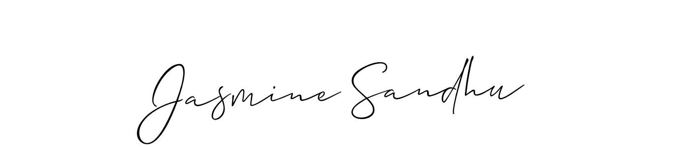 Create a beautiful signature design for name Jasmine Sandhu. With this signature (Allison_Script) fonts, you can make a handwritten signature for free. Jasmine Sandhu signature style 2 images and pictures png