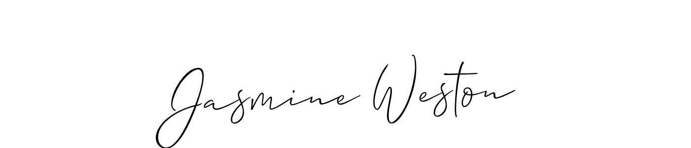 Make a short Jasmine Weston signature style. Manage your documents anywhere anytime using Allison_Script. Create and add eSignatures, submit forms, share and send files easily. Jasmine Weston signature style 2 images and pictures png