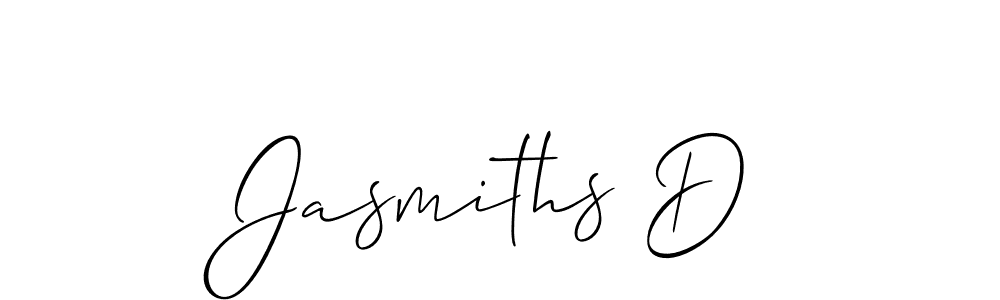 How to make Jasmiths D name signature. Use Allison_Script style for creating short signs online. This is the latest handwritten sign. Jasmiths D signature style 2 images and pictures png
