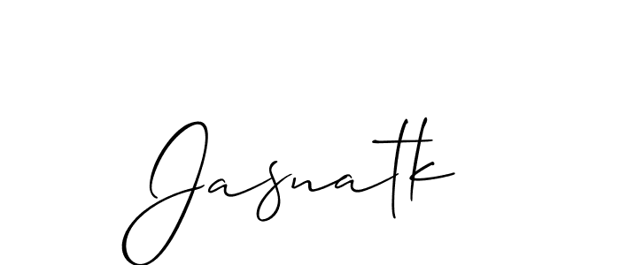 Similarly Allison_Script is the best handwritten signature design. Signature creator online .You can use it as an online autograph creator for name Jasnatk. Jasnatk signature style 2 images and pictures png